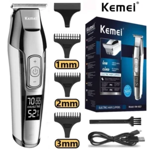 Máquina de Acabamento Kemei KM-5027 com LCD Display Digital